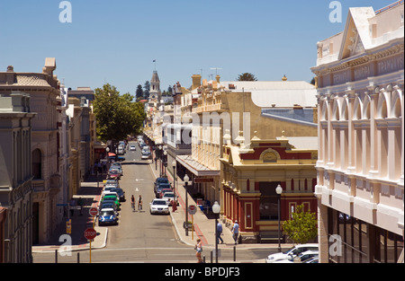 Historische Gebäude auf High Street, Fremantle, Western Australia. Stockfoto