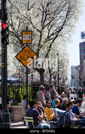 Pedestrian Mall, Herald Square, NYC Stockfoto