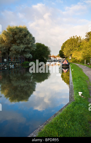 Kennet und Avon Kanal in Newbury Berkshire UK Stockfoto