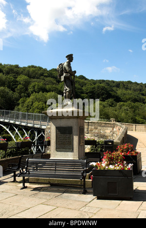 Ironbridge Kriegerdenkmal - Ironbridge, Shropshire. Stockfoto