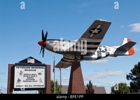 Veterans Memorial Museum des zweiten Weltkriegs p-51 Mustang Kämpfer Branson Missouri USA Stockfoto