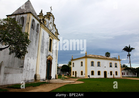 Igreja Matriz Nossa Senhora da Penha Kirche in der Altstadt (Cidade Alta) von Porto Seguro, Bahia, Brasilien Stockfoto