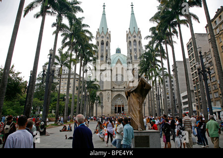 Catedral da Se, Sao Paulo, Brasilien. Stockfoto