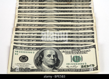 100-Dollar-Banknoten Stockfoto