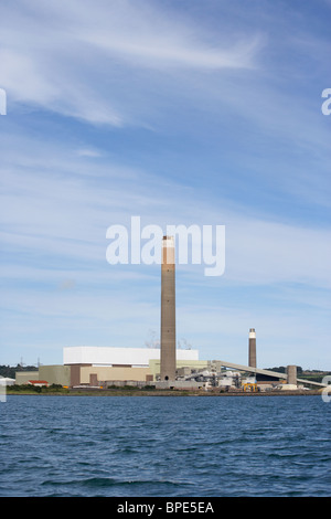 Kilroot Kraftwerk dual Kohle Öl gefeuert Pflanze Carrickfergus Grafschaft Antrim Nordirland Vereinigtes Königreich im Besitz von AES corporation Stockfoto