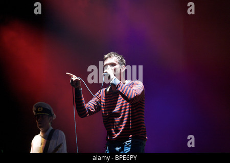 Damon Albarn von Gorillaz bei Glastonbury 2010 Stockfoto