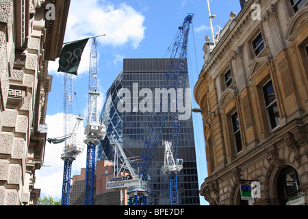Der Bishopsgate Tower (The Pinnacle)-Baustelle in der City von London, England, Vereinigtes Königreich Stockfoto