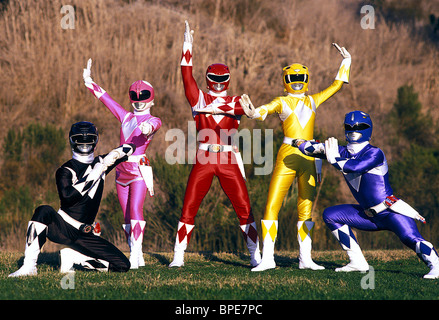 1993 Mighty Morphin Power Rangers 8' Action-Figuren rot & schwarz aus ...