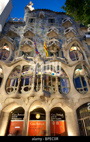 Barcelona Manzana De La Discordia Casa Batlló Stockfoto