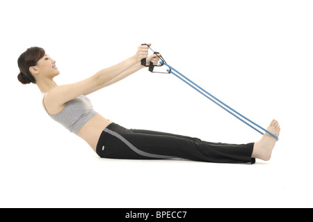 Schönheit Frau Fitness-Übungen Stockfoto
