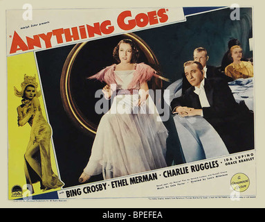 ANYTHING GOES (1936) PLAKAT BING CROSBY, JEANMAIRE, MITZI GAYNOR, DONALD O'CONNOR LEWIS MILESTONE (DIR) ANYG Stockfoto