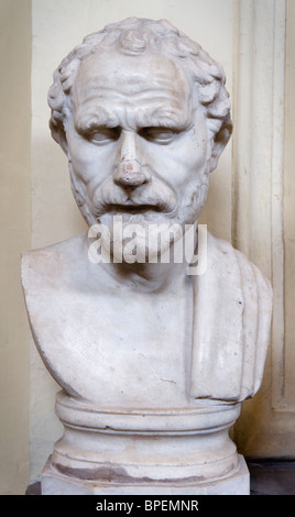 Porträt von Demosthenes, der Bildhauer Polyeuktos zugeschrieben. Siehe Beschreibung für mehr Informationen. Stockfoto