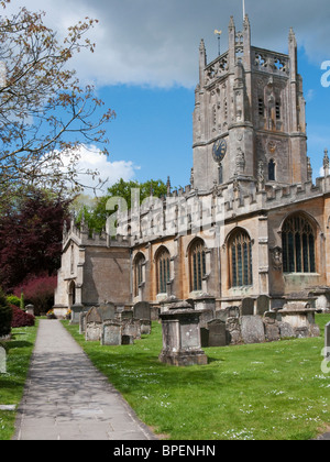 Marienkirche in Fairford, Gloucestershire, England. Stockfoto