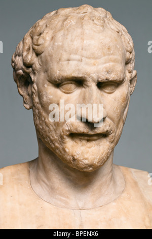 Porträt der athenischen Redner Demosthenes. Siehe Beschreibung für mehr Informationen. Stockfoto