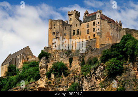 Frankreich: Blick auf Schloss Chateau de Beynac Stockfoto