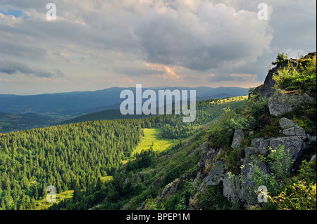 Blick auf die Vogesen, Elsass, Frankreich Stockfoto