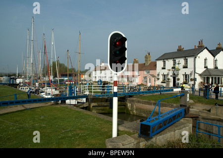 Thames Barge & Boote in Heybridge Becken, in der Nähe von Maldon, Essex Stockfoto