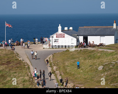 Erste und letzte Erfrischung Haus in England, Lands End, Cornwall, Großbritannien Stockfoto