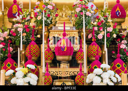 Goldene Buddha-Statue, Wat Benjamabophit (Marmor-Tempel), Bangkok, Thailand Stockfoto