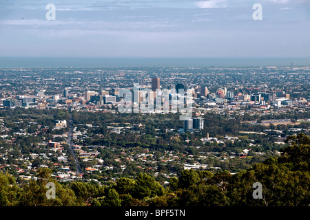 Panoramablick auf Stadt von Adelaide South Australia Stockfoto