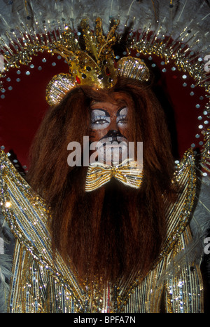 Kukeri Maske im Mummers Museum in Philadelphia, Pennsylvania Stockfoto