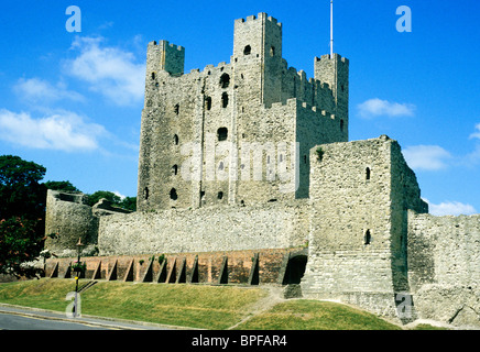 Rochester Castle, Kent England UK Englisch-normannischen Burgen halten hält Architektur Stockfoto