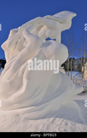 Schnee, Skulptur, Breckenridge, Colorado, USA Stockfoto