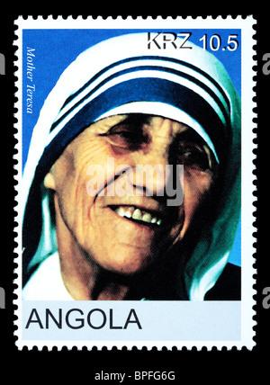 ANGOLA - CIRCA 2005: Eine Briefmarke gedruckt in Angola zeigt Mutter Teresa, ca. 2005 Stockfoto