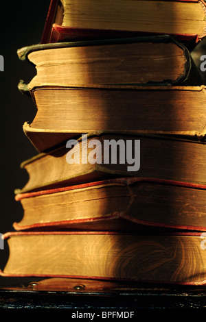 Einem Stapel alter Bücher Stockfoto