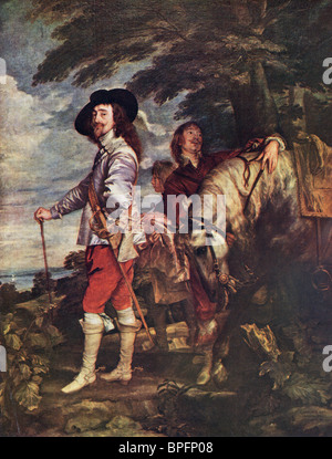 Charles I. Painting von Sir Anthony Van Dyck. König Charles I von England, 1600-1649. Stockfoto