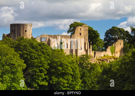 Barnard Castle, Norman Festung, gebaut am Ufer des Flusses Tees, Teesdale, County Durham, England Stockfoto