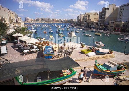 Spinola Bay, St. Julians, Malta Stockfoto