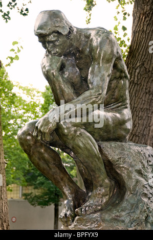 Le lange Denker Amsterdam Statue Auguste Rodin 1840-1917 Frankreich Stockfoto