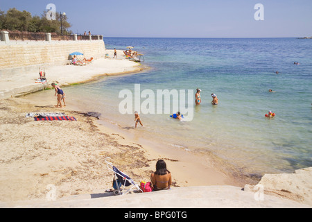 St. Thomas Bay, Marsascala, Malta Stockfoto