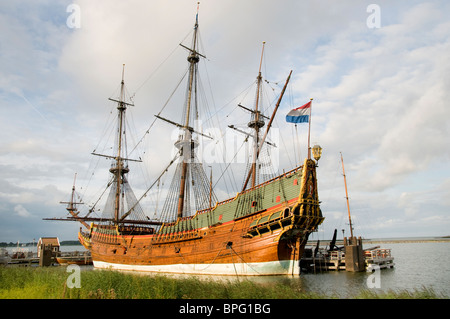 Replik von Lelystad Batavia VOC 1628 Boot Segelschiff Stockfoto