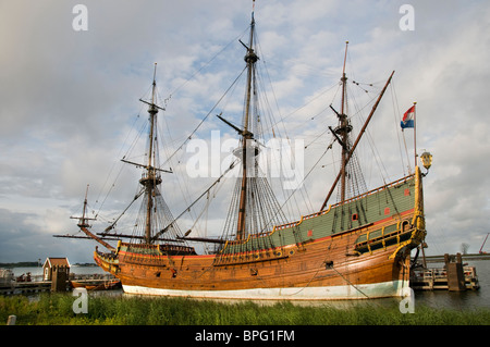 Replik von Lelystad Batavia VOC 1628 Boot Segelschiff Stockfoto