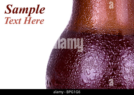 Bier Flasche Nahaufnahme. Stockfoto