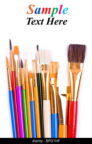 Bunte Pinsel. Stockfoto