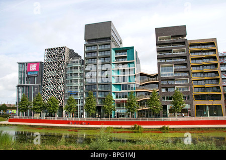 Lelystad Hauptstadt der Provinz Flevoland, auf neu gewonnenem Land gebaut wurde im Einkaufszentrum 1967 gegründet. Stockfoto