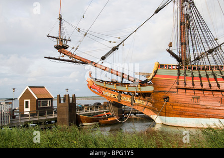 Replik von Lelystad Batavia VOC 1628 Boot Segelschiff Stockfoto