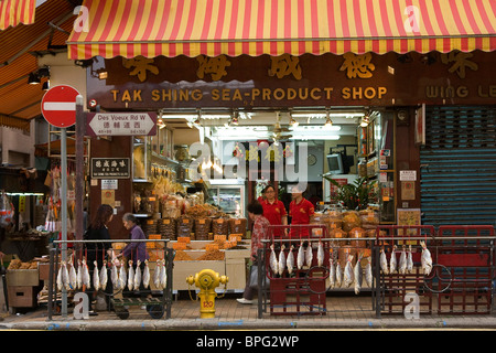 Getrockneter Fisch Shop Stockfoto