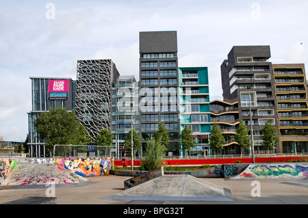 Lelystad Hauptstadt der Provinz Flevoland, auf neu gewonnenem Land gebaut wurde im Einkaufszentrum 1967 gegründet. Stockfoto