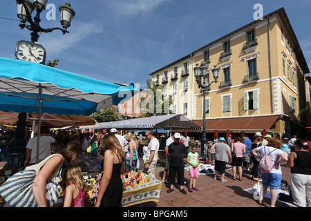 Straße Markt, Cours Saleya, Nizza, Côte d ' Azur, Frankreich Stockfoto