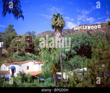 Weltberühmten Hollywood Zeichen, Hollywood Hills, Hollywood, Los Angeles, Vereinigte Staaten von Amerika Stockfoto