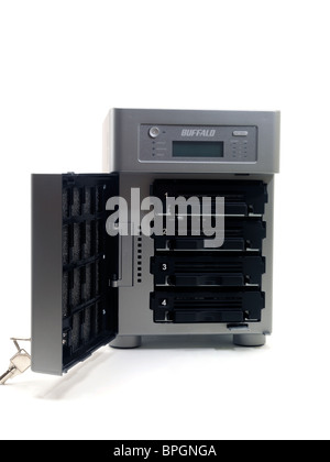 NAS-Network Attached Storage verwendet, um Computer-Speicherdaten Stockfoto