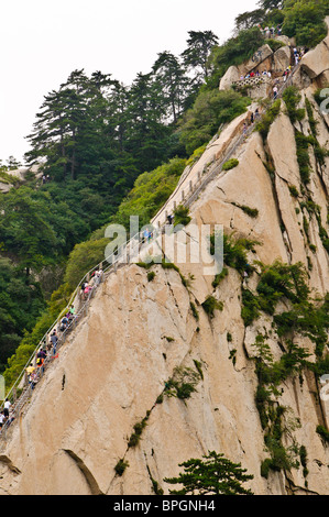 Blick auf den Heiligen Berg Hua Shan, Provinz Shaanxi, China Stockfoto