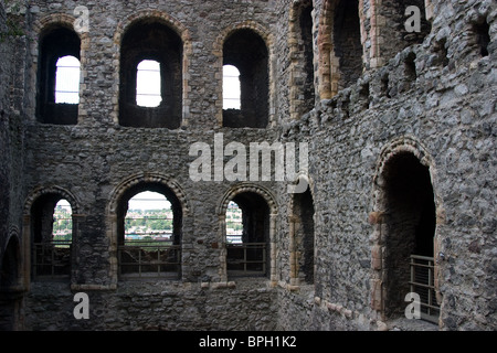 Rittersaal Balkone mittelalterliche Burg Stockfoto