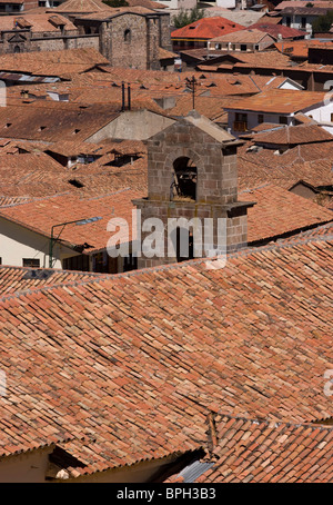 Peru. Cusco. Überblick über das historische Zentrum von Cusco Stockfoto