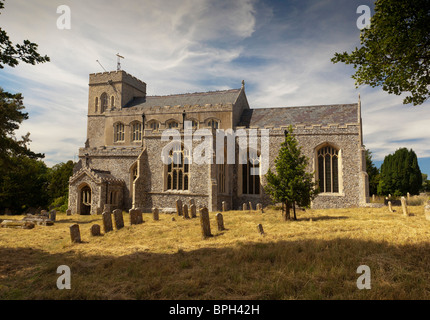 St.-Petri Kirche am Moulton, Suffolk, UK Stockfoto