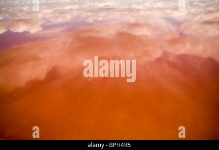 Die bemerkenswerte Salzsee, Pink Lake, unweit von Dimboola, Australien. Stockfoto